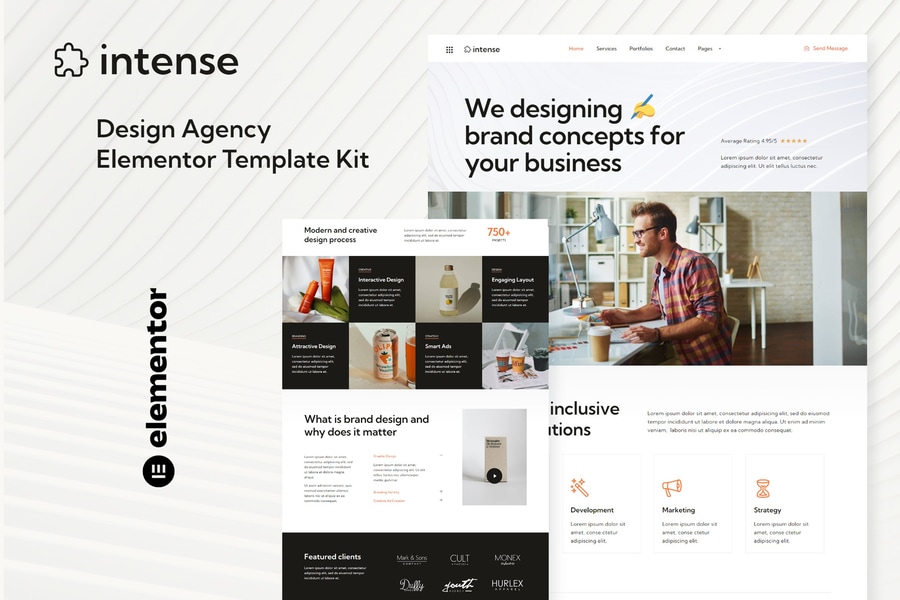 Cover for Intense - Creative Digital Agency Services Elementor Template Kit