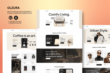 Preview: Olzura - Multipurpose Woocommerce Store Elementor Template Kit