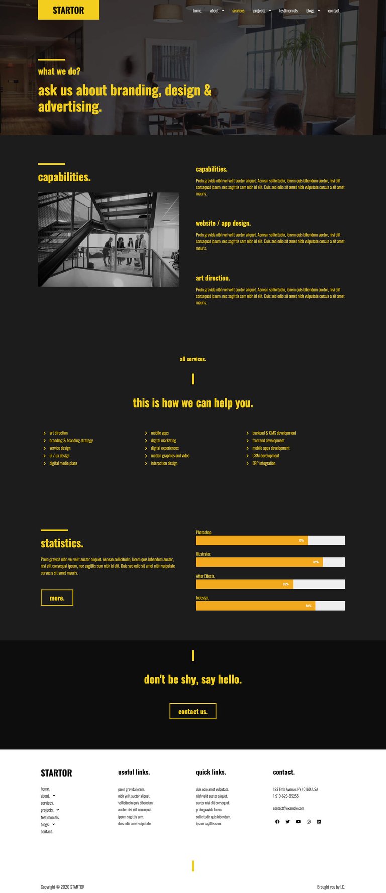 STARTOR - Agency & Company Elementor Template Kit