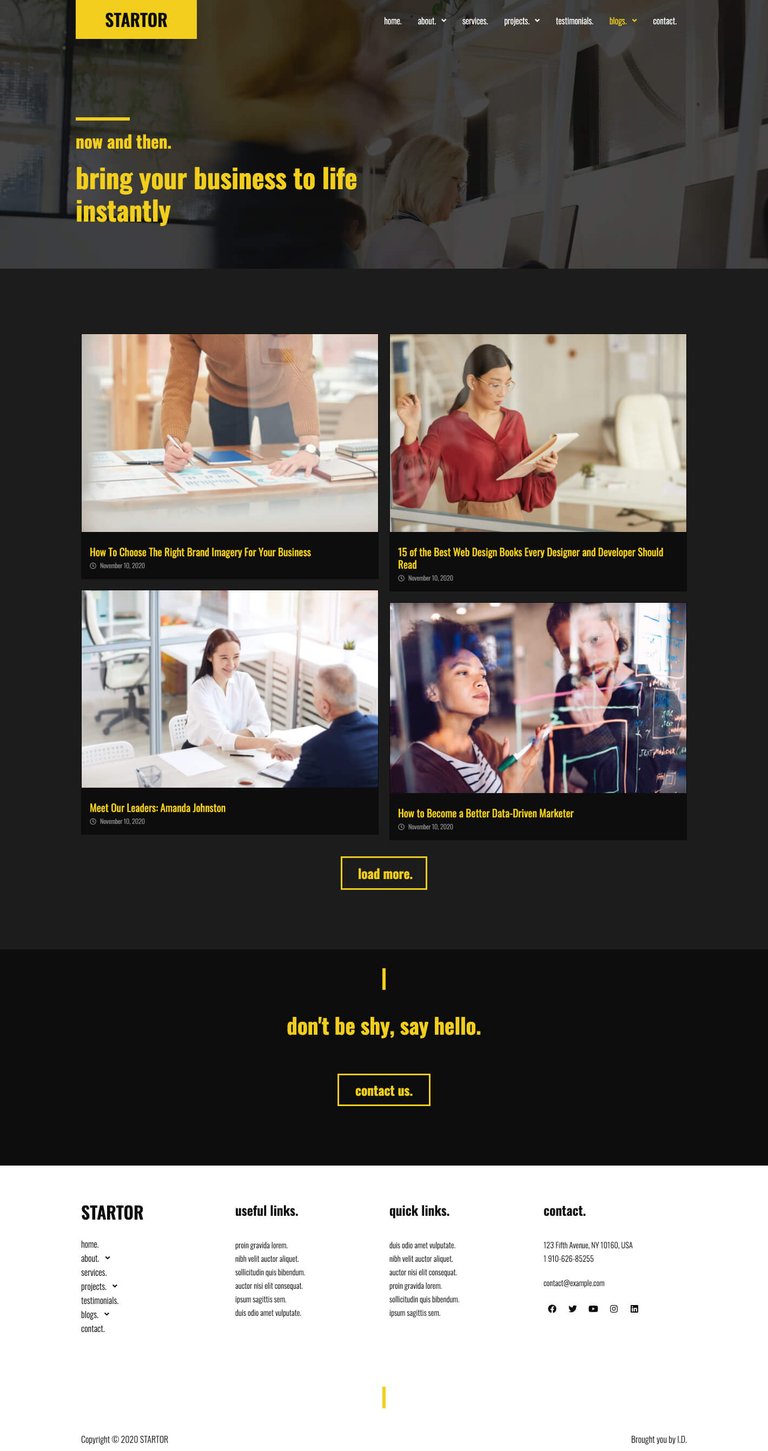 STARTOR - Agency & Company Elementor Template Kit