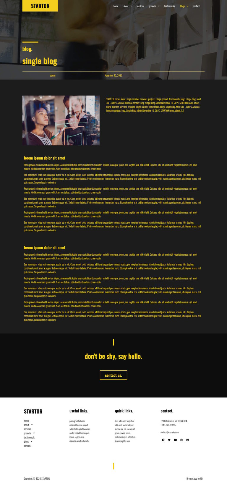 STARTOR - Agency & Company Elementor Template Kit