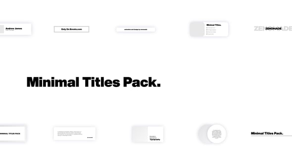 Minimal Titles for Davinci Resolve