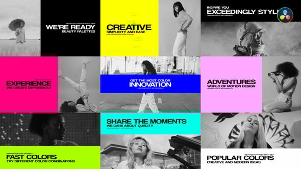 Big Modern Titles For DaVinci Resolve