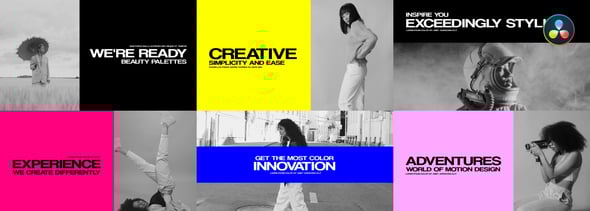 Big Modern Titles For DaVinci Resolve