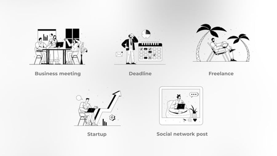 Cover for Business Meeting - Black and White Concepts